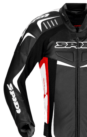 Spidi Track Wind Pro Perforated Pro Leather Suit black red close