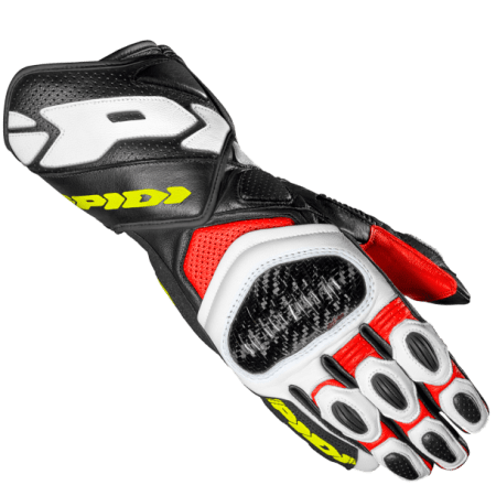 Spidi CARBO 7 Motorcycle Riding Leather Gloves Fluo
