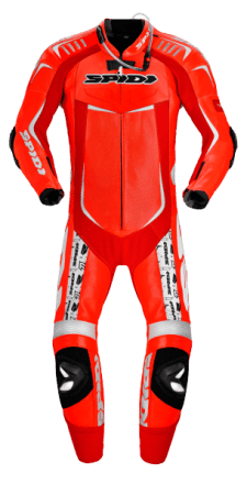 Spidi Track Wind Replica Evo Perforated Leather Suit red