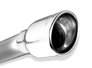 Borla Universal Polished Tip Single Oval Rolled Angle-Cut w/Clam Universal Tip