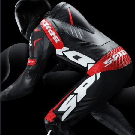 Spidi Track Wind Pro Perforated Pro Leather Suit black red 1
