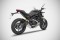 ZARD Low Mounted Slip-On for 2017-19 Ducati Monster 797 satin rear